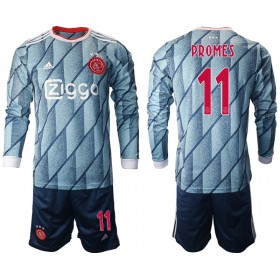 Jalkapallo Pelipaidat AFC Ajax Quincy Promes 11 Lasten Vieraspaita 2020-2021 Pitkähihainen